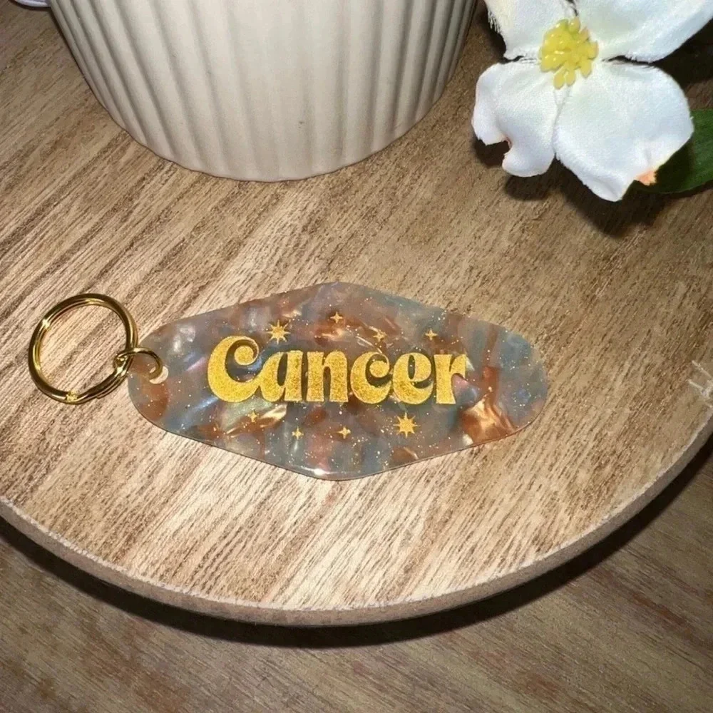 Cancer zodiac keychain